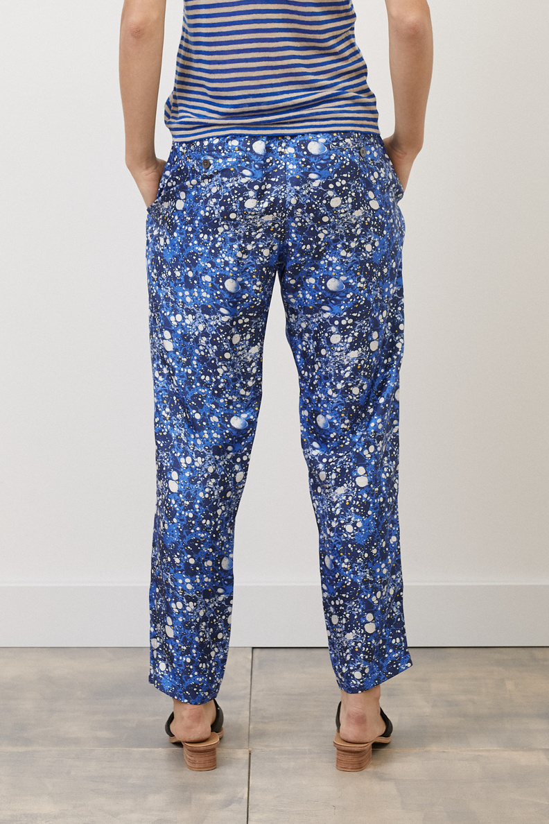 bananatime tapered 2 pant halo marbles blue