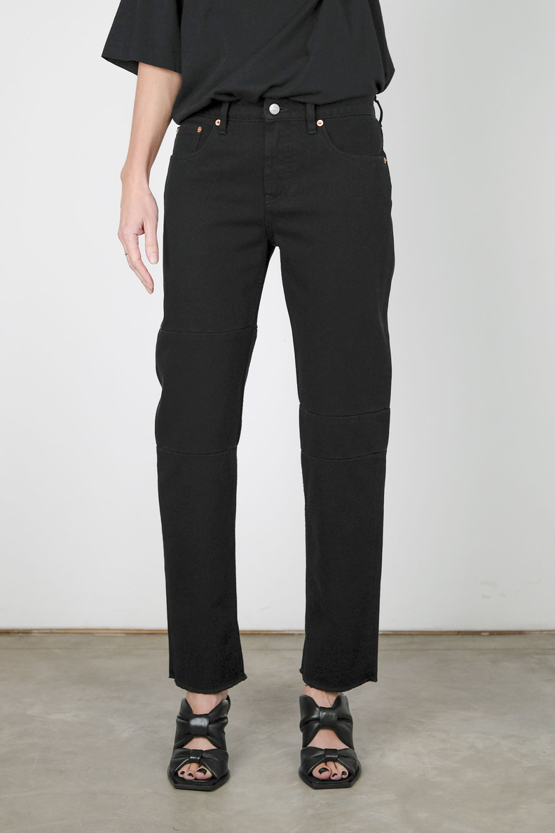 maison margiela mm6 s62lb0051 trousers 5-pocket black