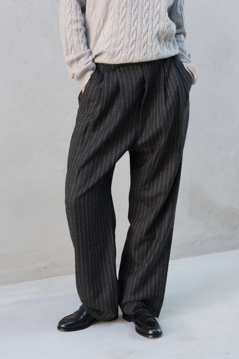 adnym grand trouser antracite pin stripe