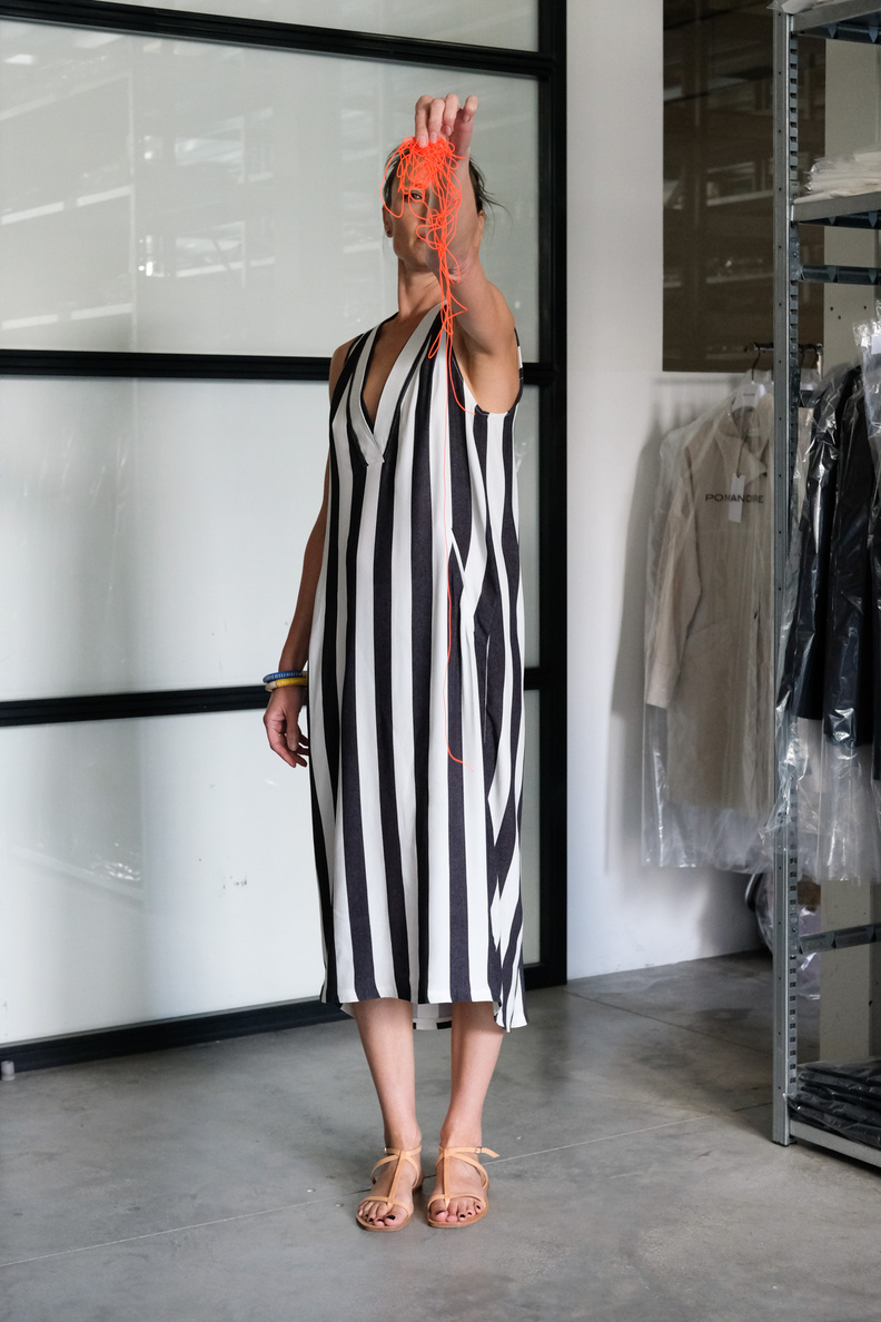 hope core dress black stripe