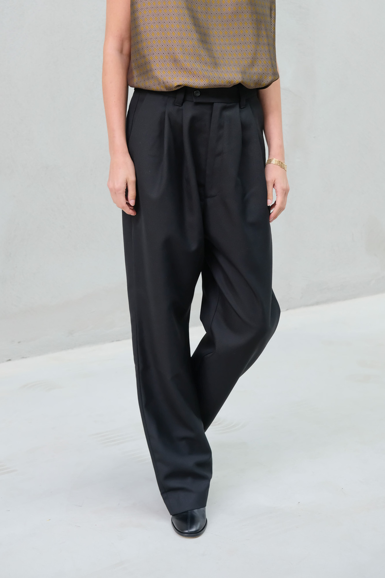 adnym grand trouser smoke black