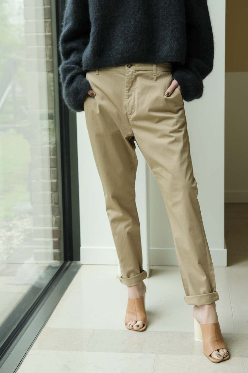 hope news edit trouser khaki beige