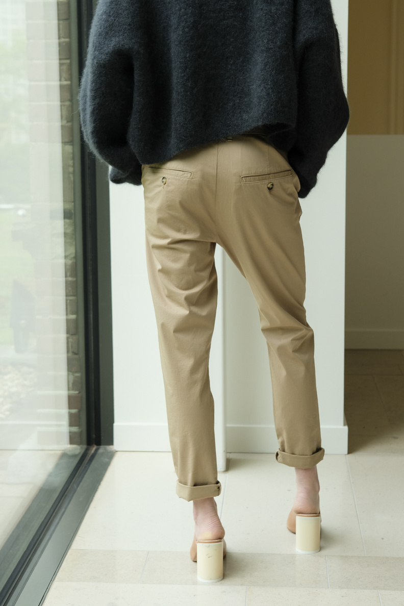 hope news edit trouser khaki beige