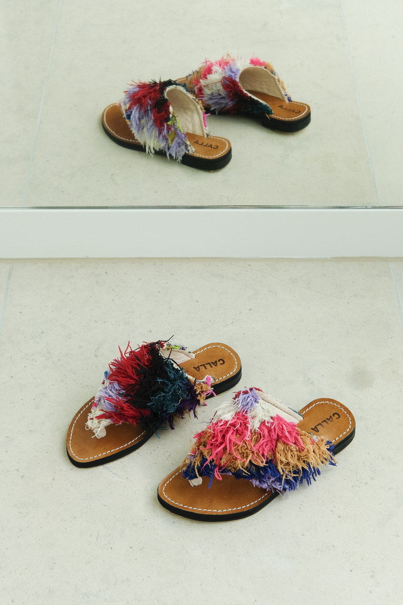 calla lily babouche sandal multicolour