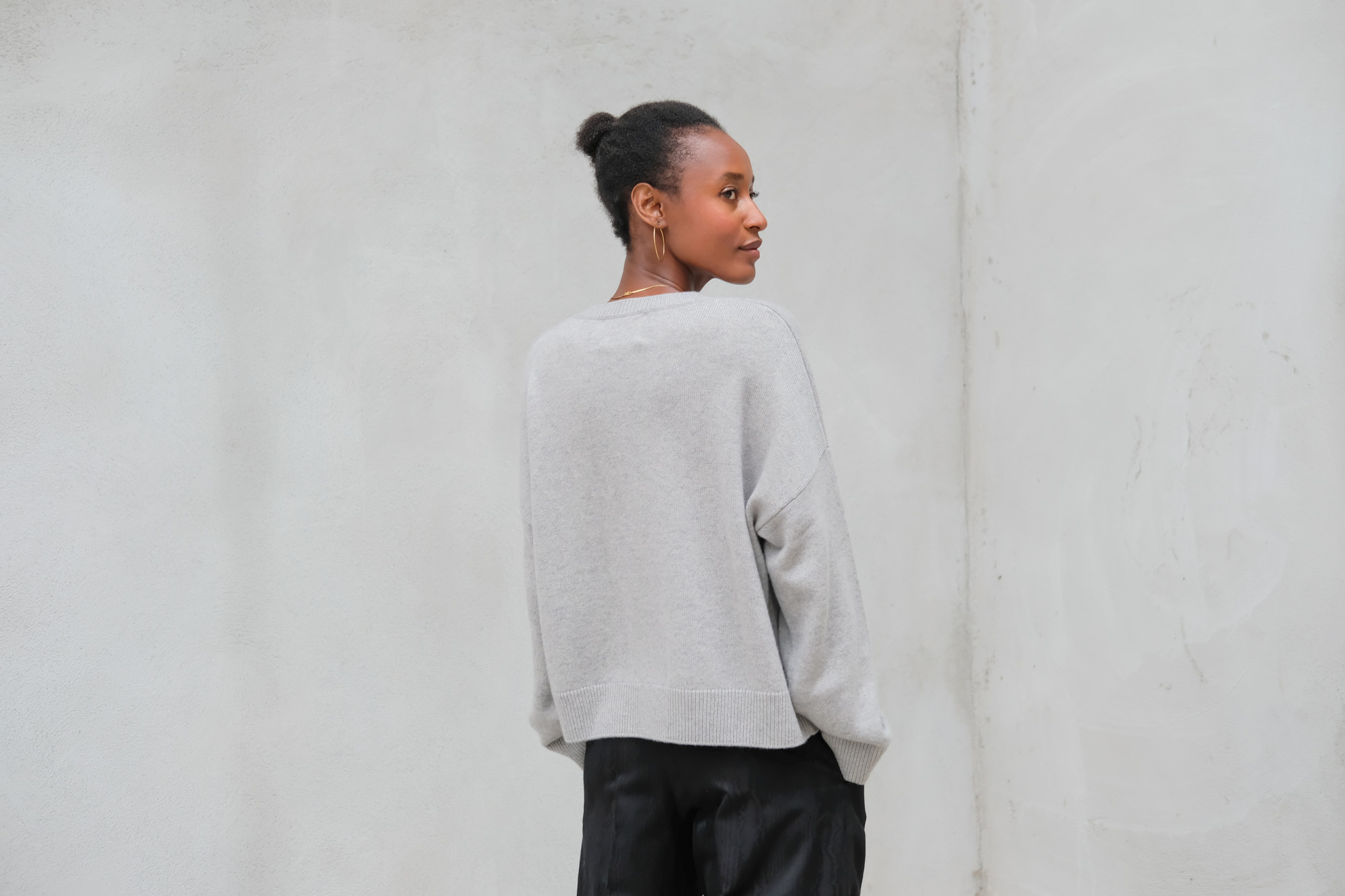 lisa yang andie sweater dove grey