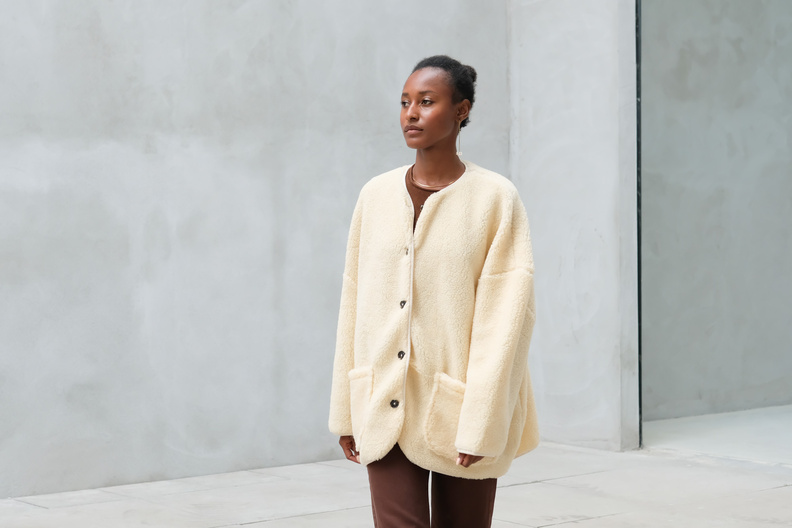 âme hannah oversized jacket off white