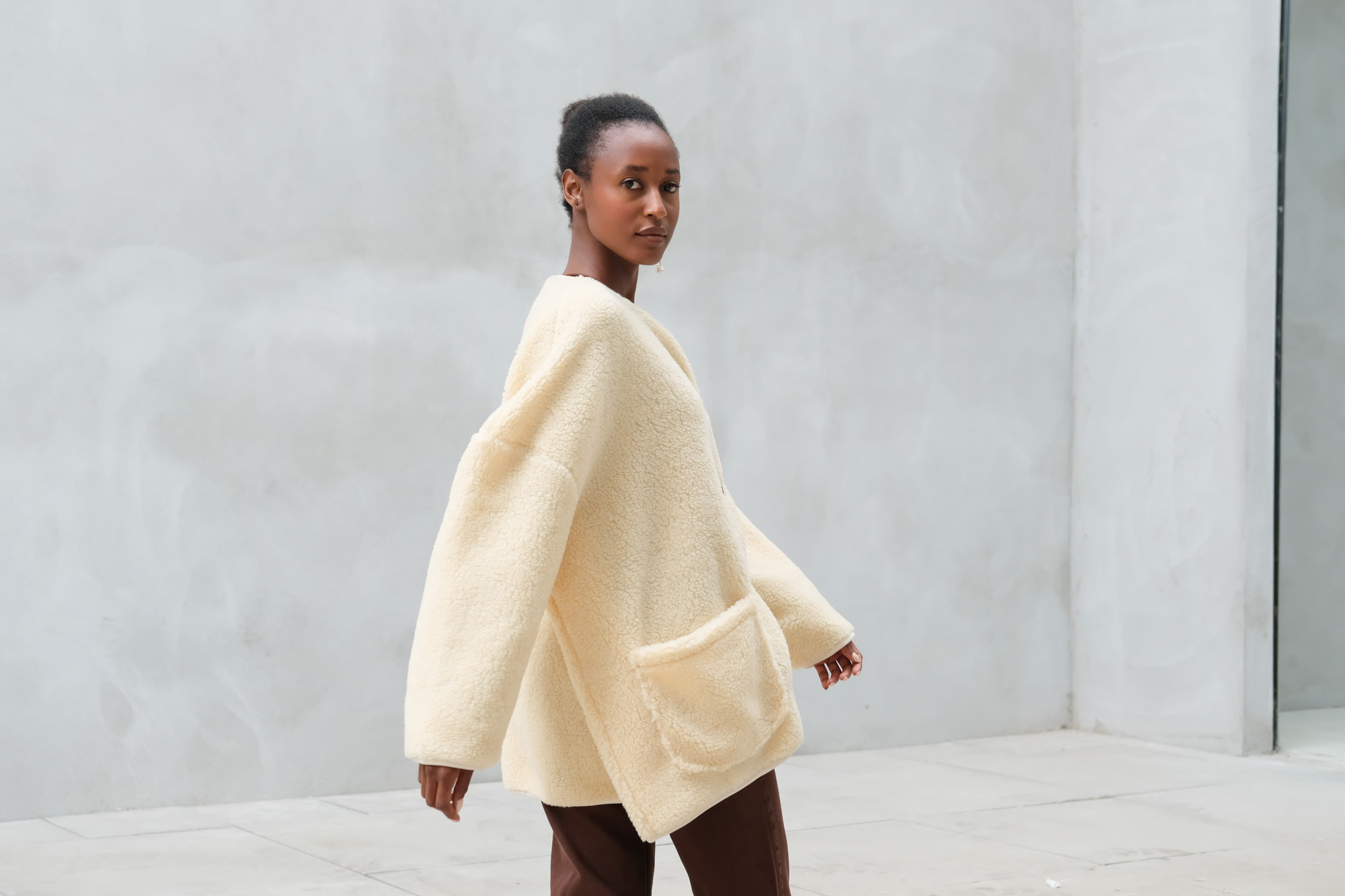 âme hannah oversized jacket off white