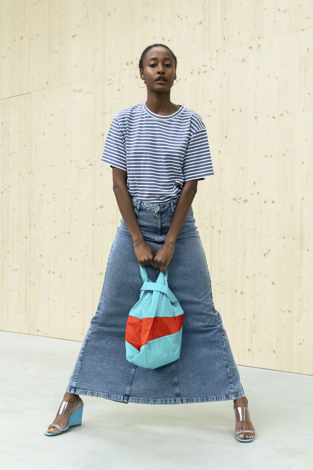 âme itdone denim skirt light blue denim