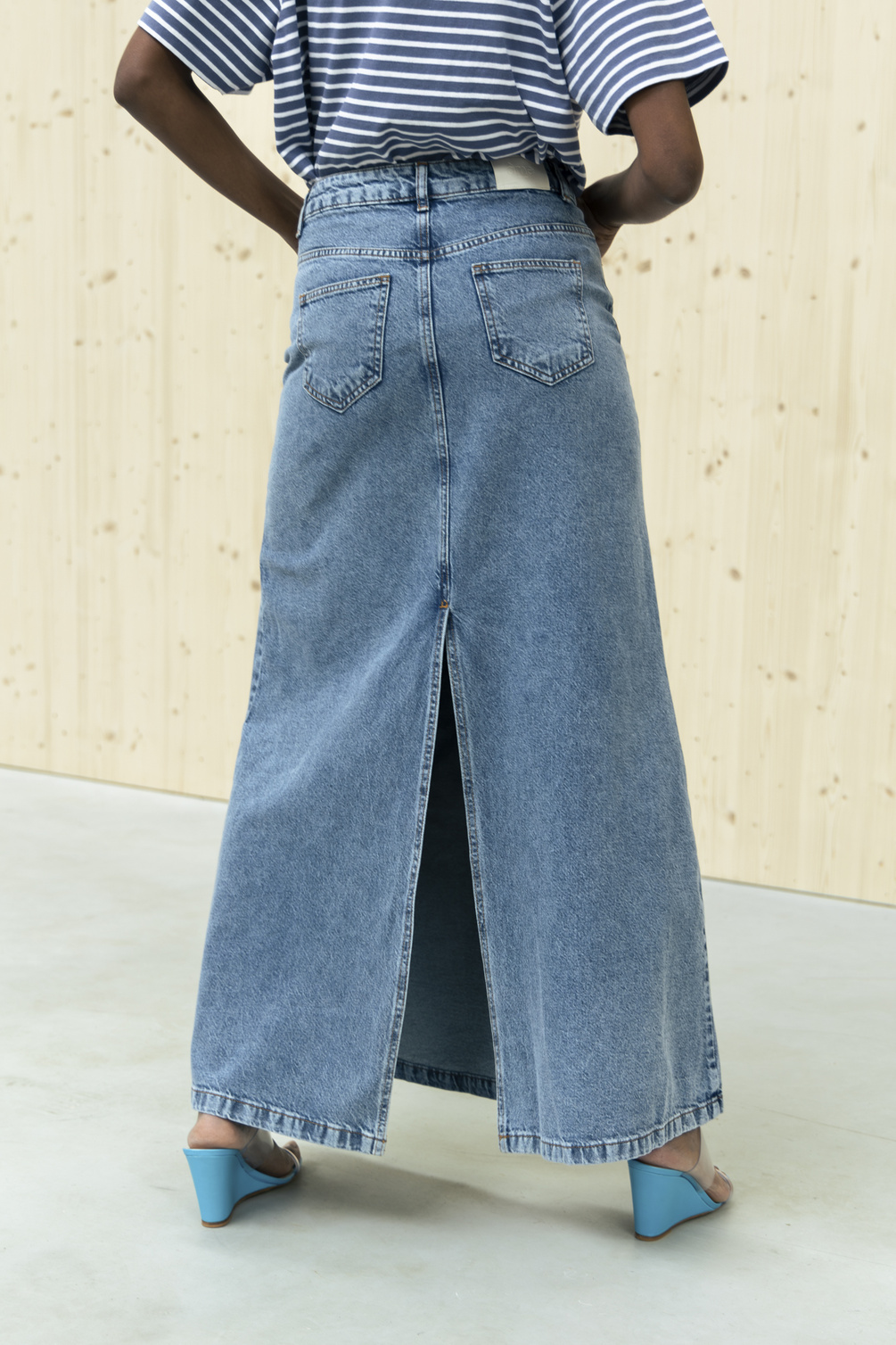 âme itdone denim skirt light blue denim