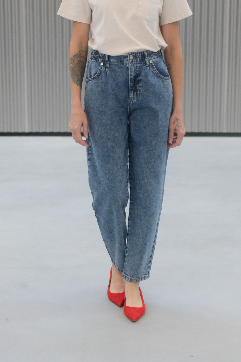 âme edgar denim pants light blue denim