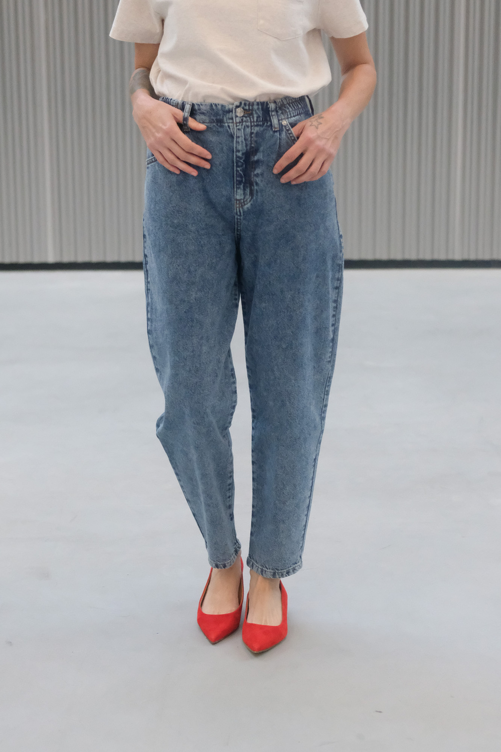 âme edgar denim pants light blue denim