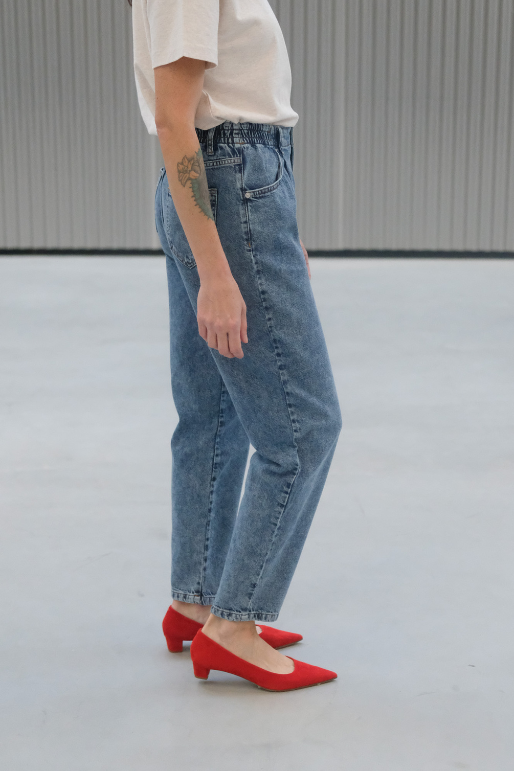 âme edgar denim pants light blue denim