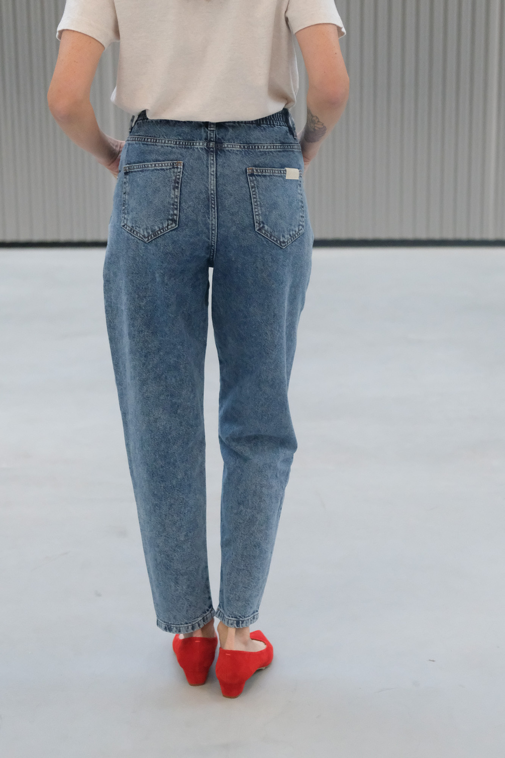 âme edgar denim pants light blue denim