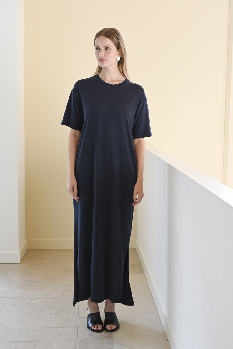 âme eva t-shirt dress dark navy