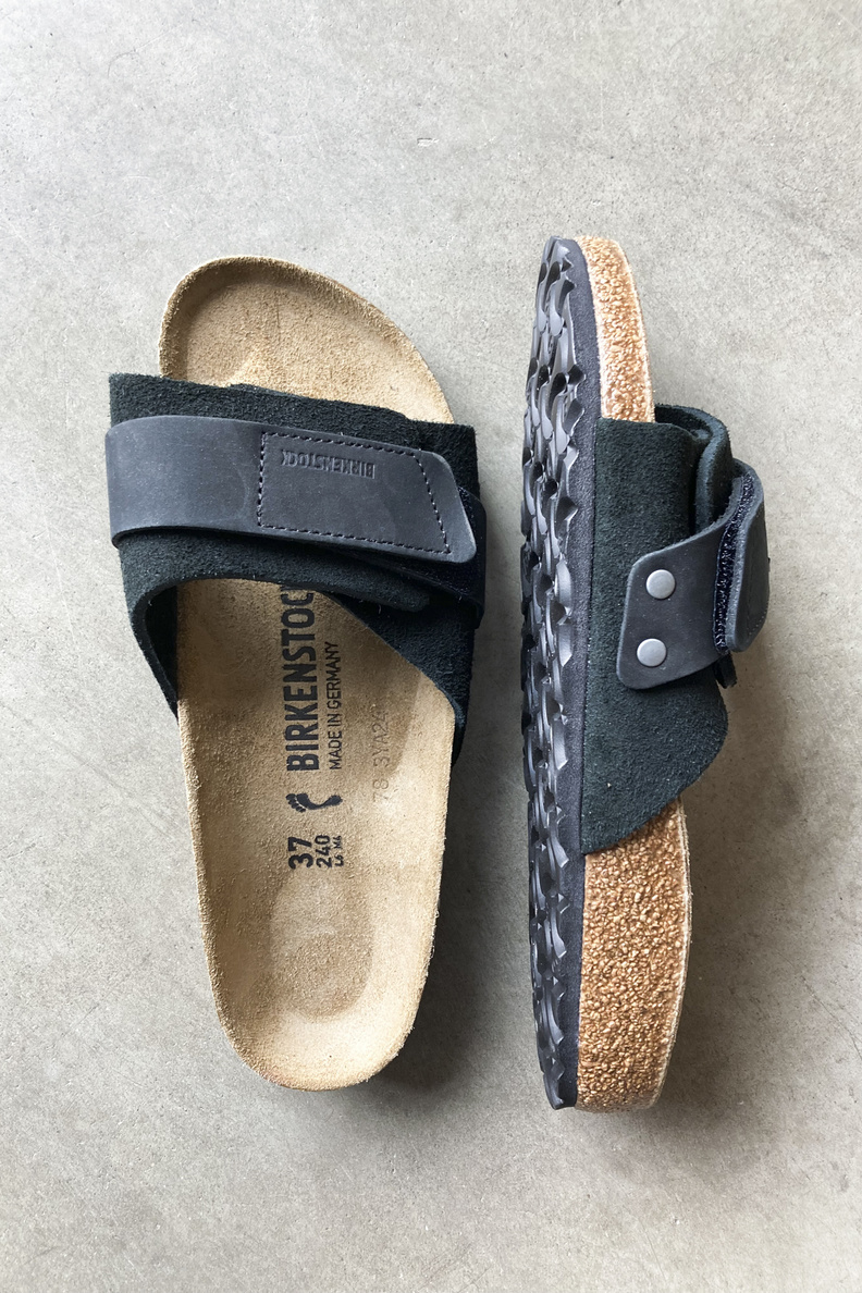 birkenstock oita suede leather black