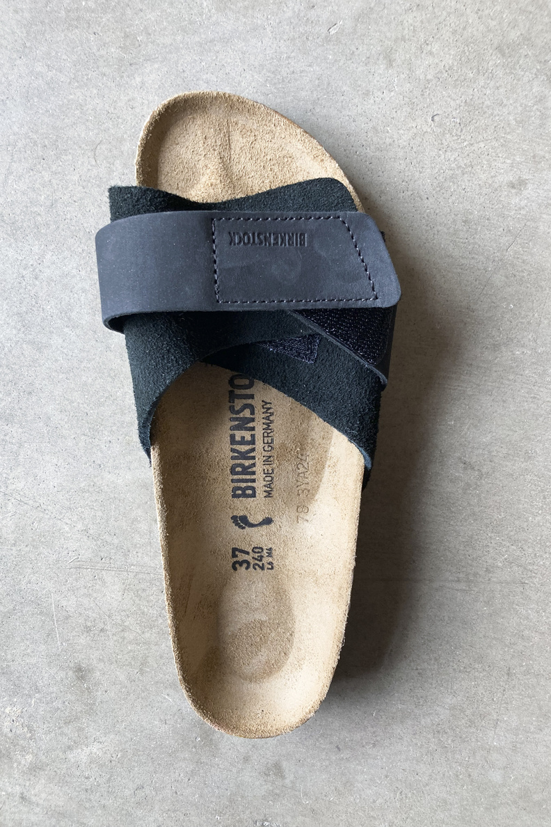 birkenstock oita suede leather black