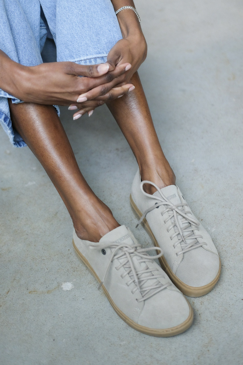 birkenstock bend low nubuck gray taupe