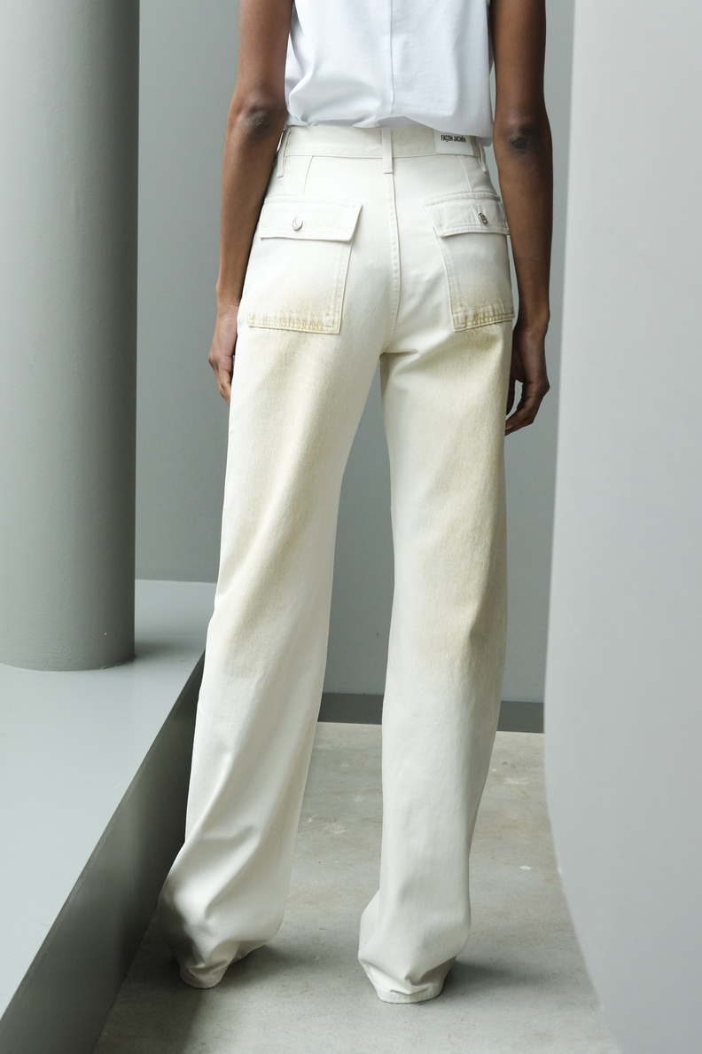 facon jacmin palerma pants beige spray on white