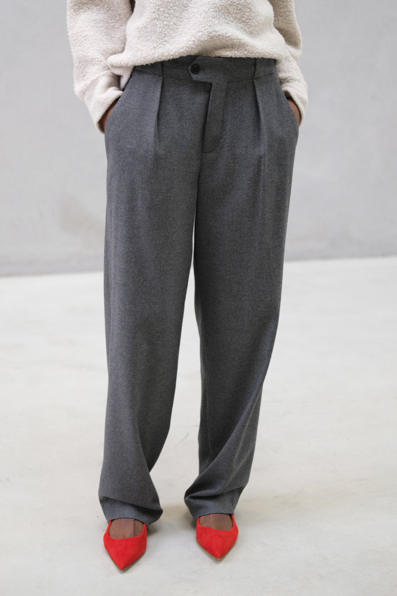 closed mawson trouser dark grey melange