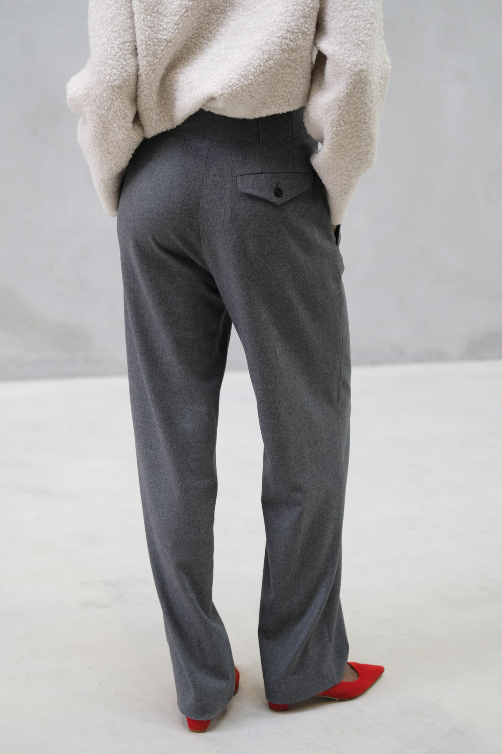 closed mawson trouser dark grey melange