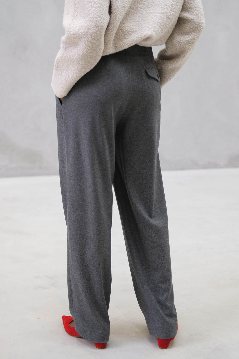 closed mawson trouser dark grey melange