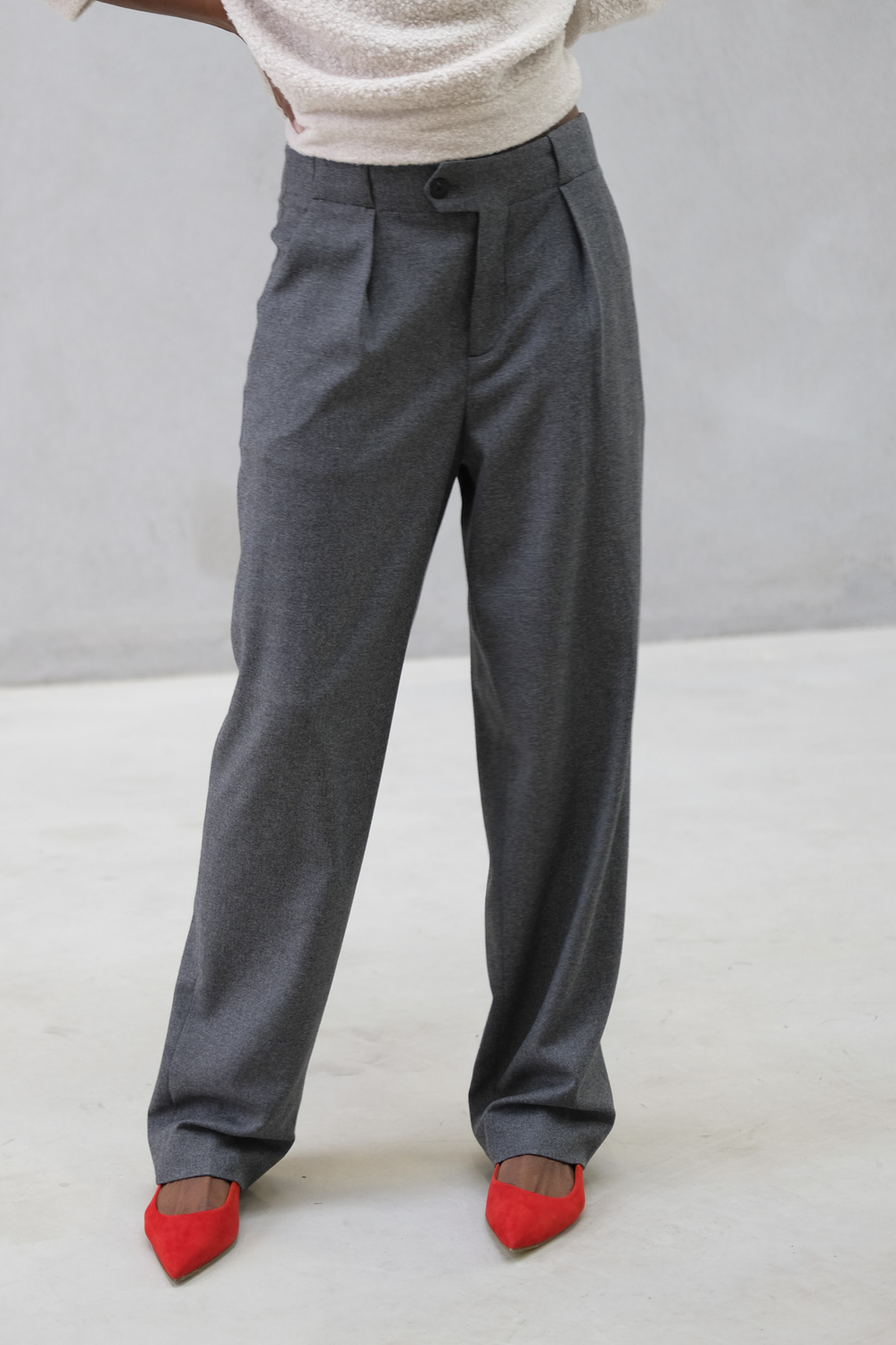 closed mawson trouser dark grey melange