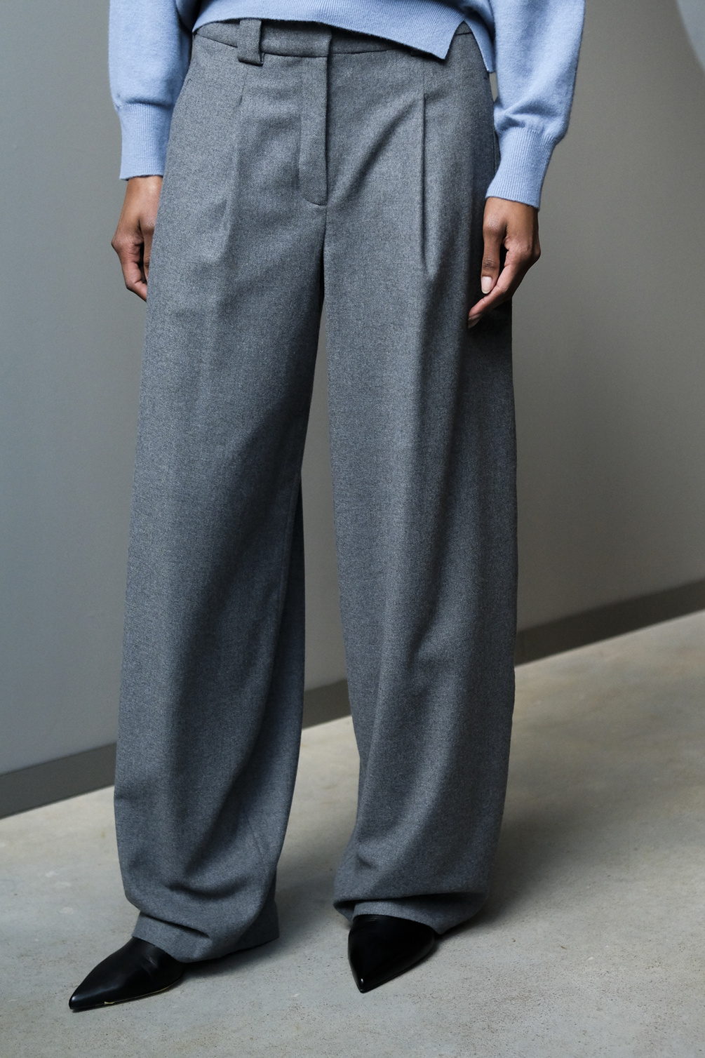 closed wendlyn trouser dark grey melange