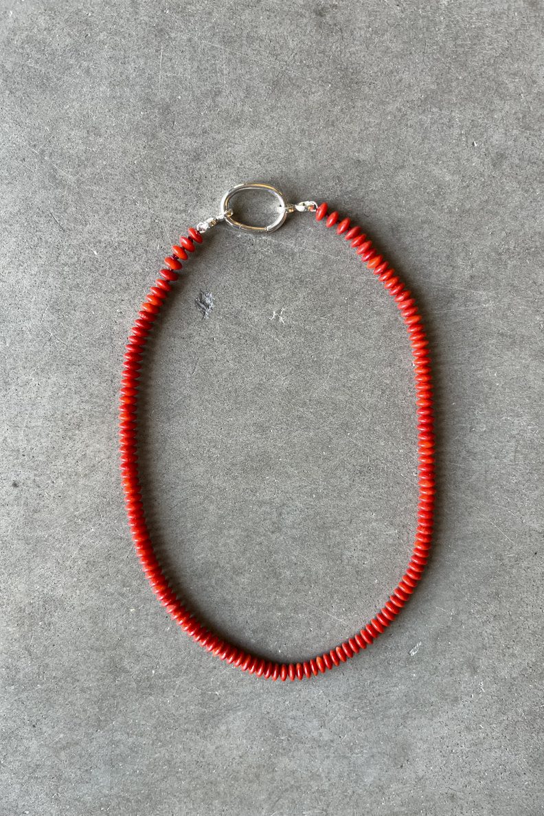 something familiar disc coral necklace