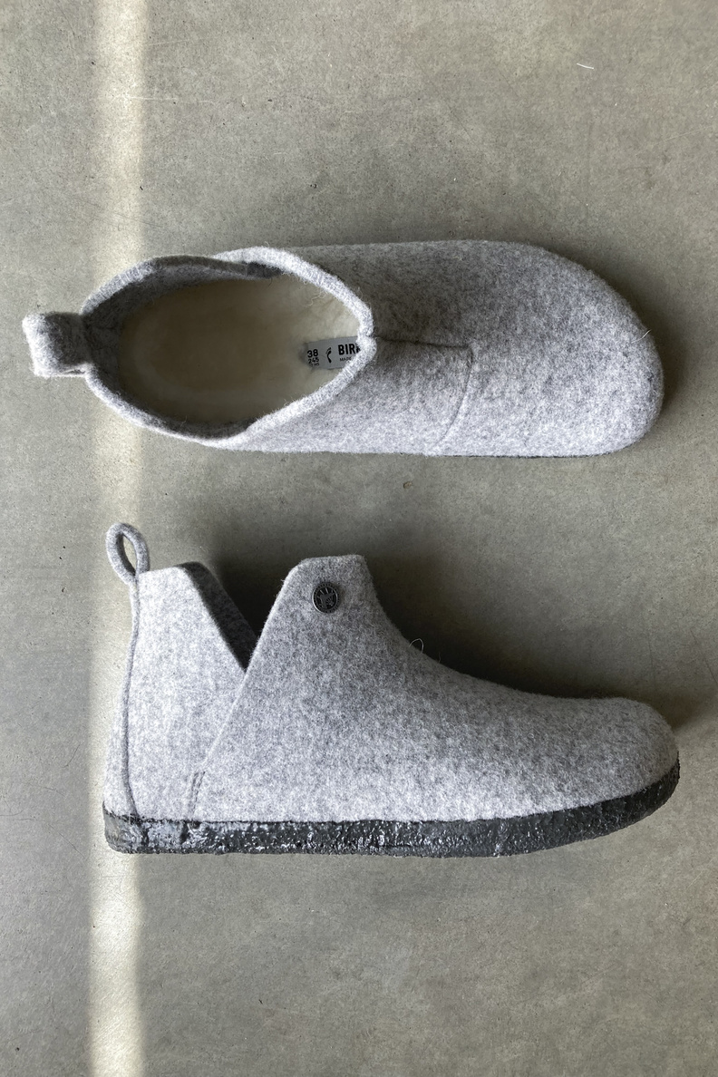 birkenstock andermatt wool light grey