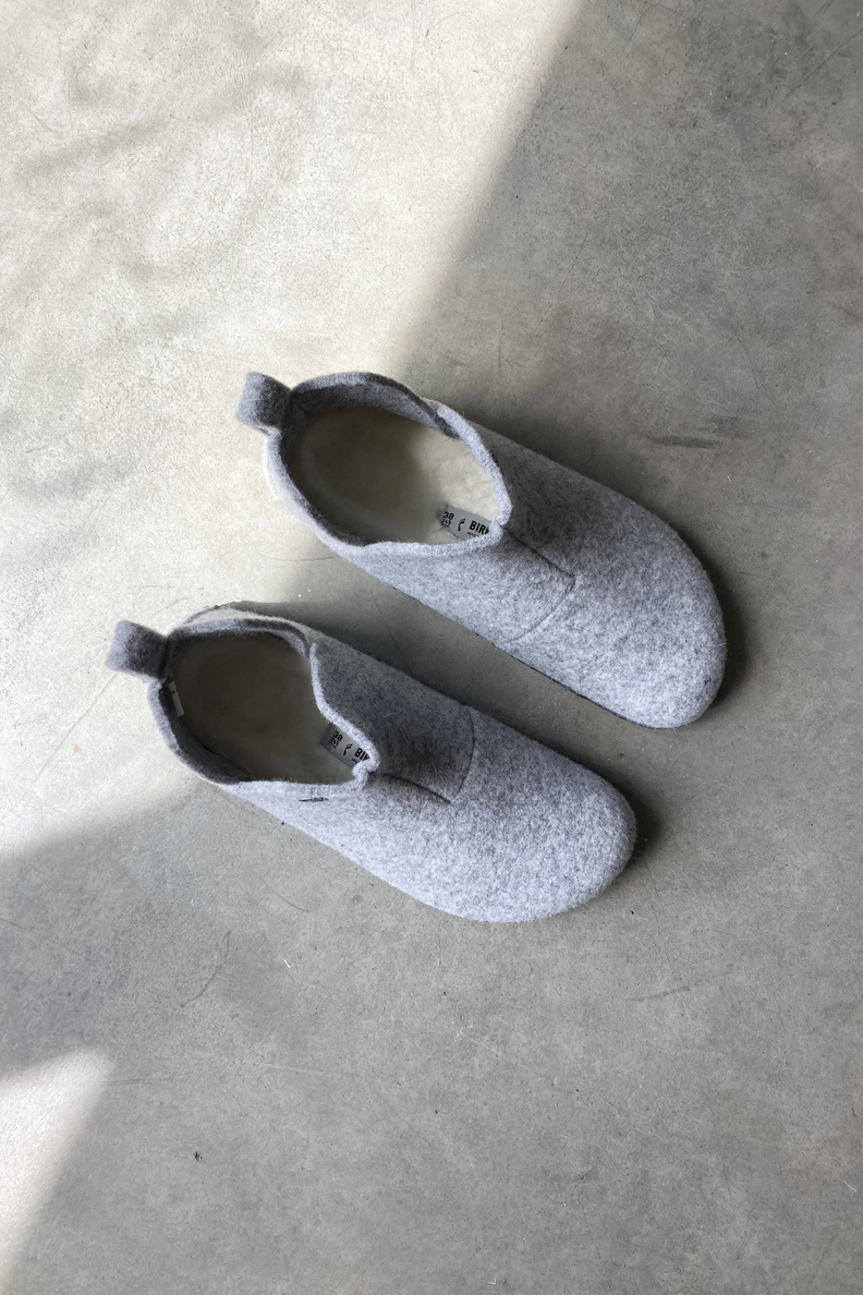 birkenstock andermatt wool light grey