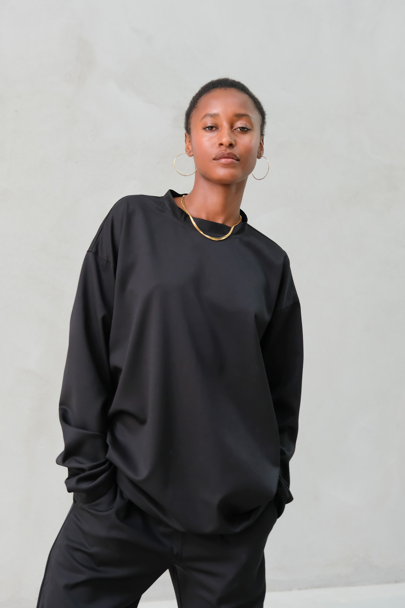 monique van heist lol mini l/s black cool wool