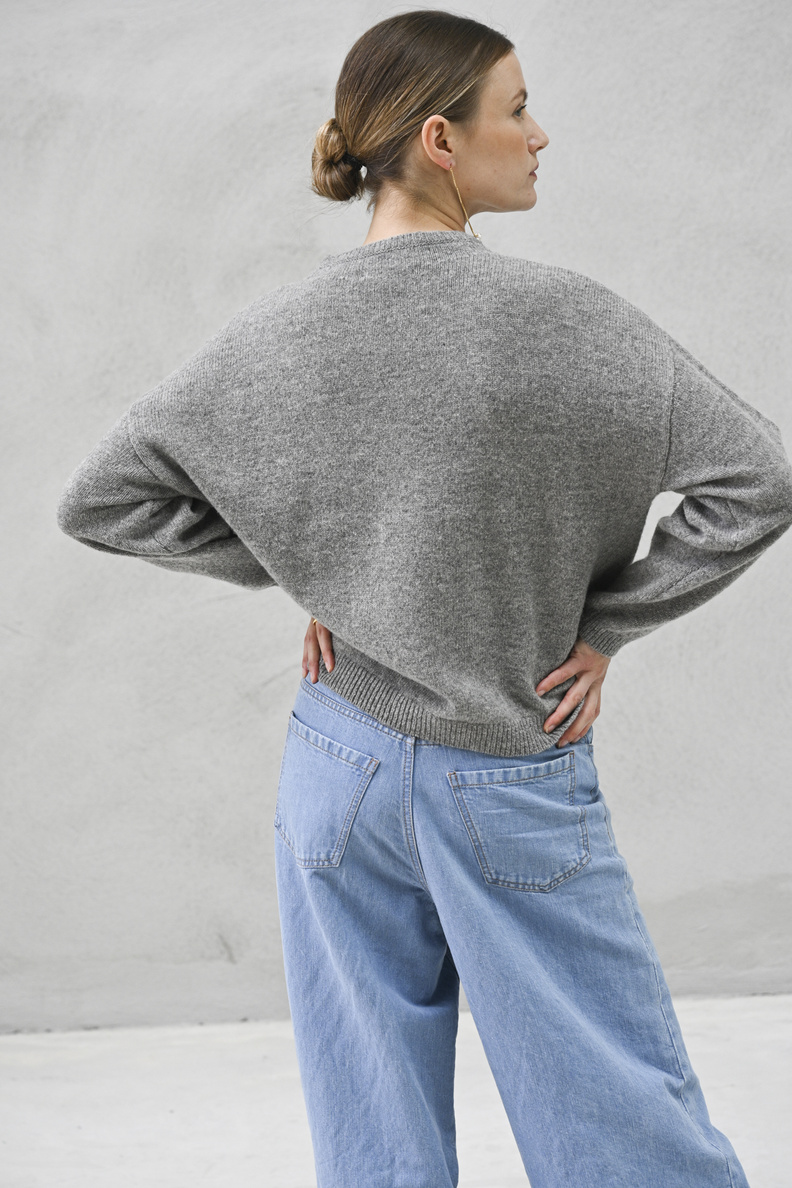 rue blanche wool pull grey melange