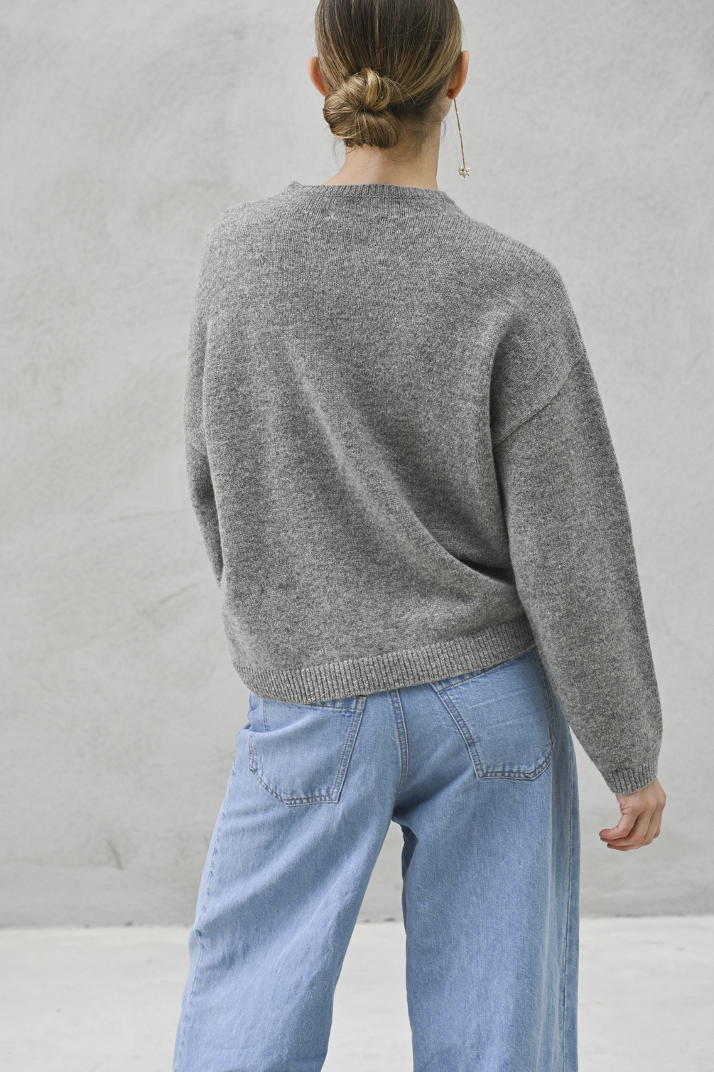 rue blanche wool pull grey melange