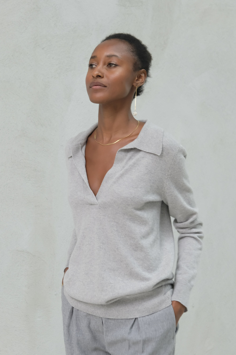 lisa yang josefine sweater dove grey