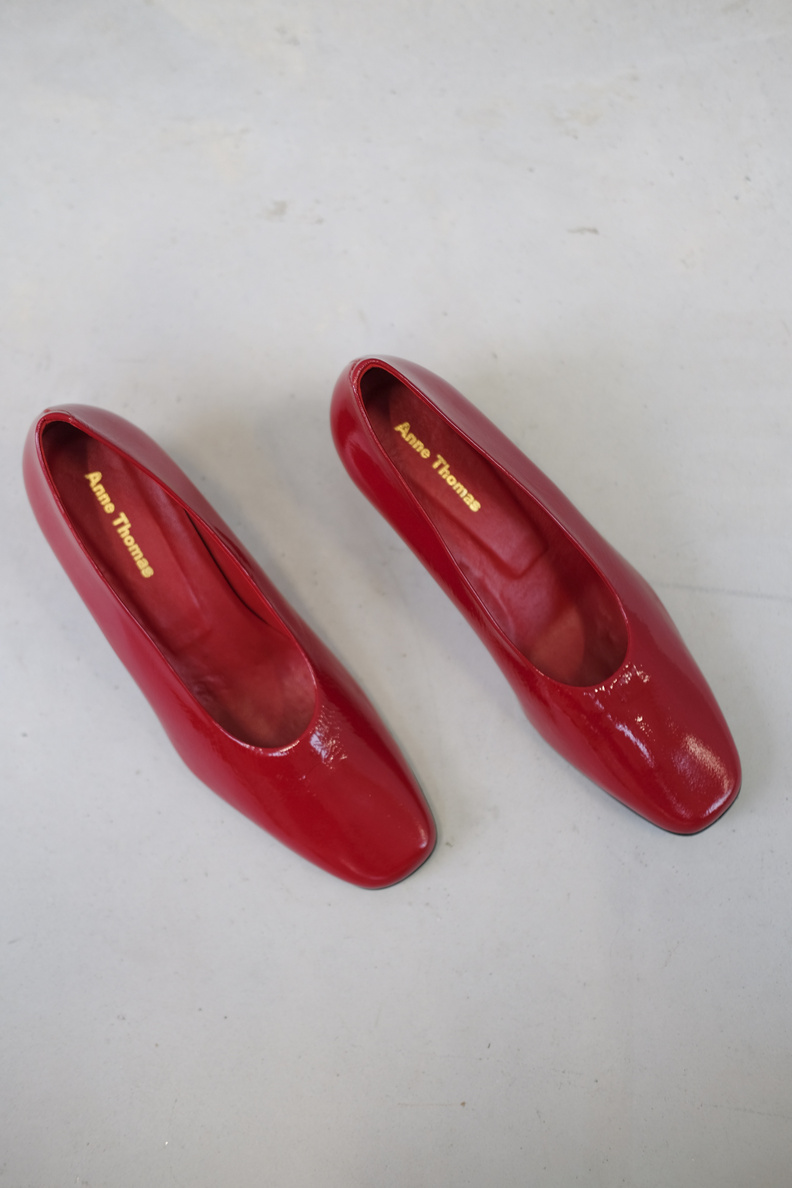 anne thomas pavlova pump morgex red