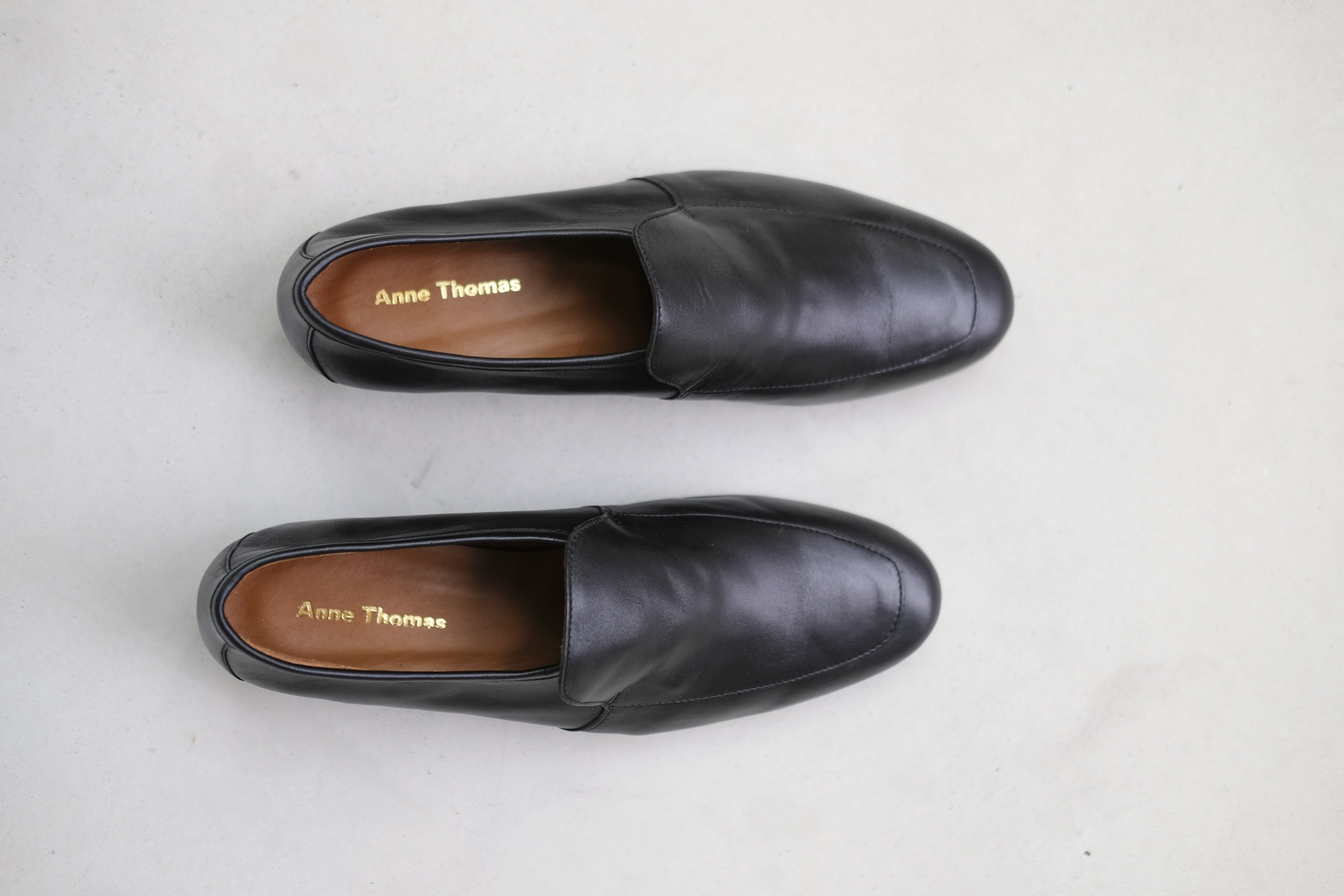 anne thomas leo mocassin black