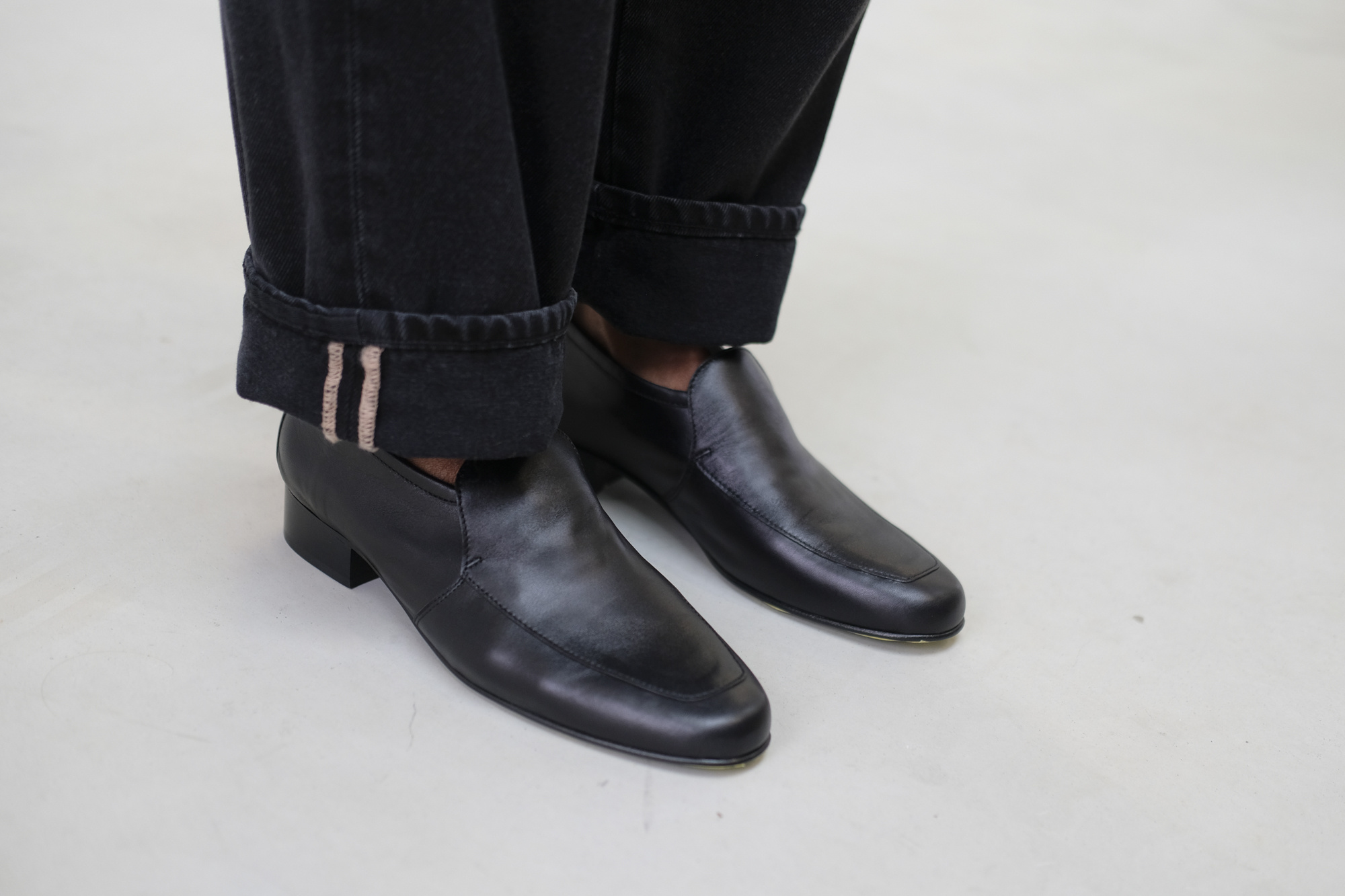 anne thomas leo mocassin black