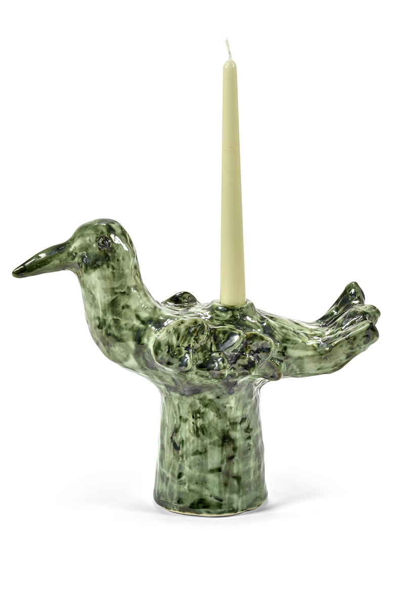 serax bela silva candle holder green