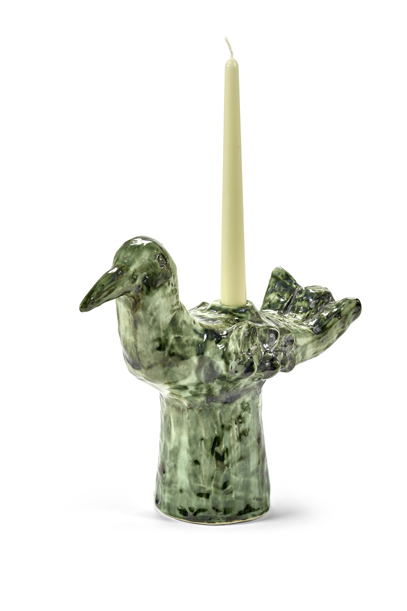 serax bela silva candle holder green