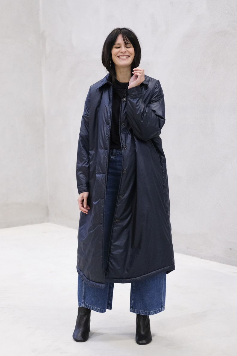 âme lalee duffel coat navy