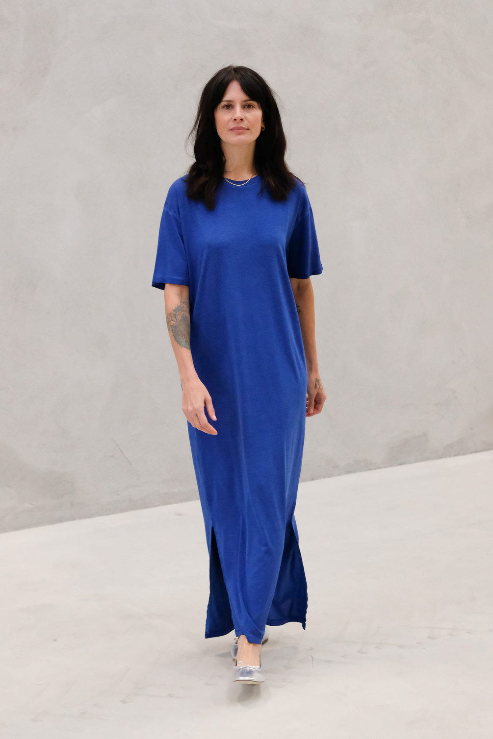 âme eva t-shirt dress princess blue