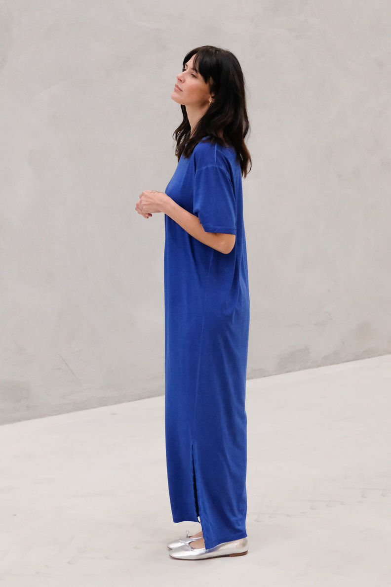 âme eva t-shirt dress cobalt