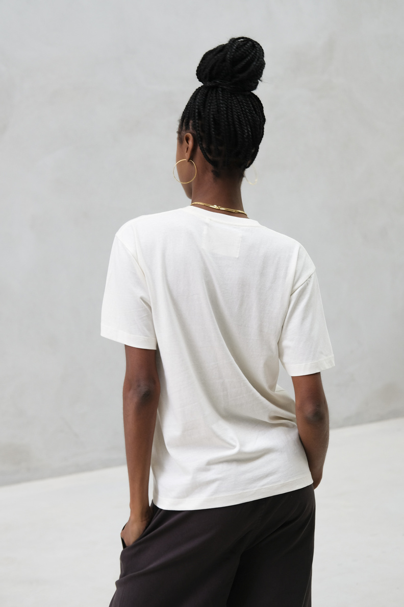 aiayu classic circular tee pure ecru