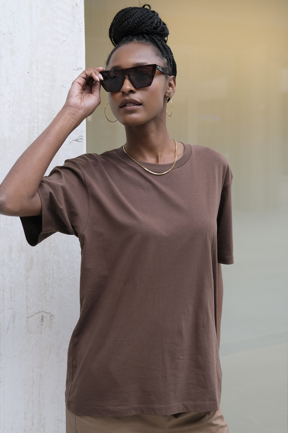 aiayu classic circular tee coffee