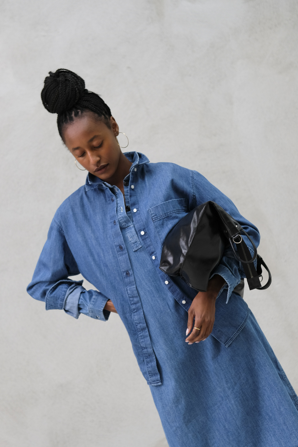 aiayu lynette shirt denim iceberg