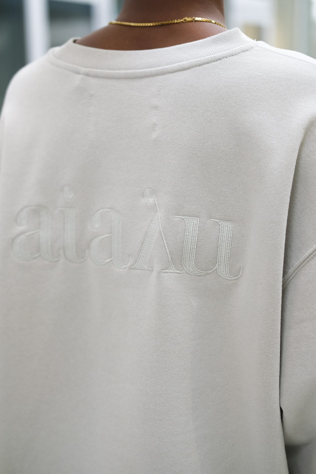 aiayu circular sweatshirt grey