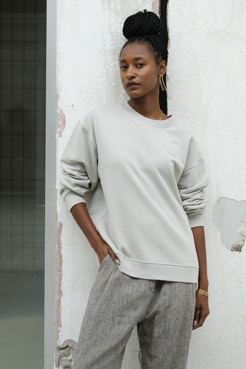 aiayu circular sweatshirt grey