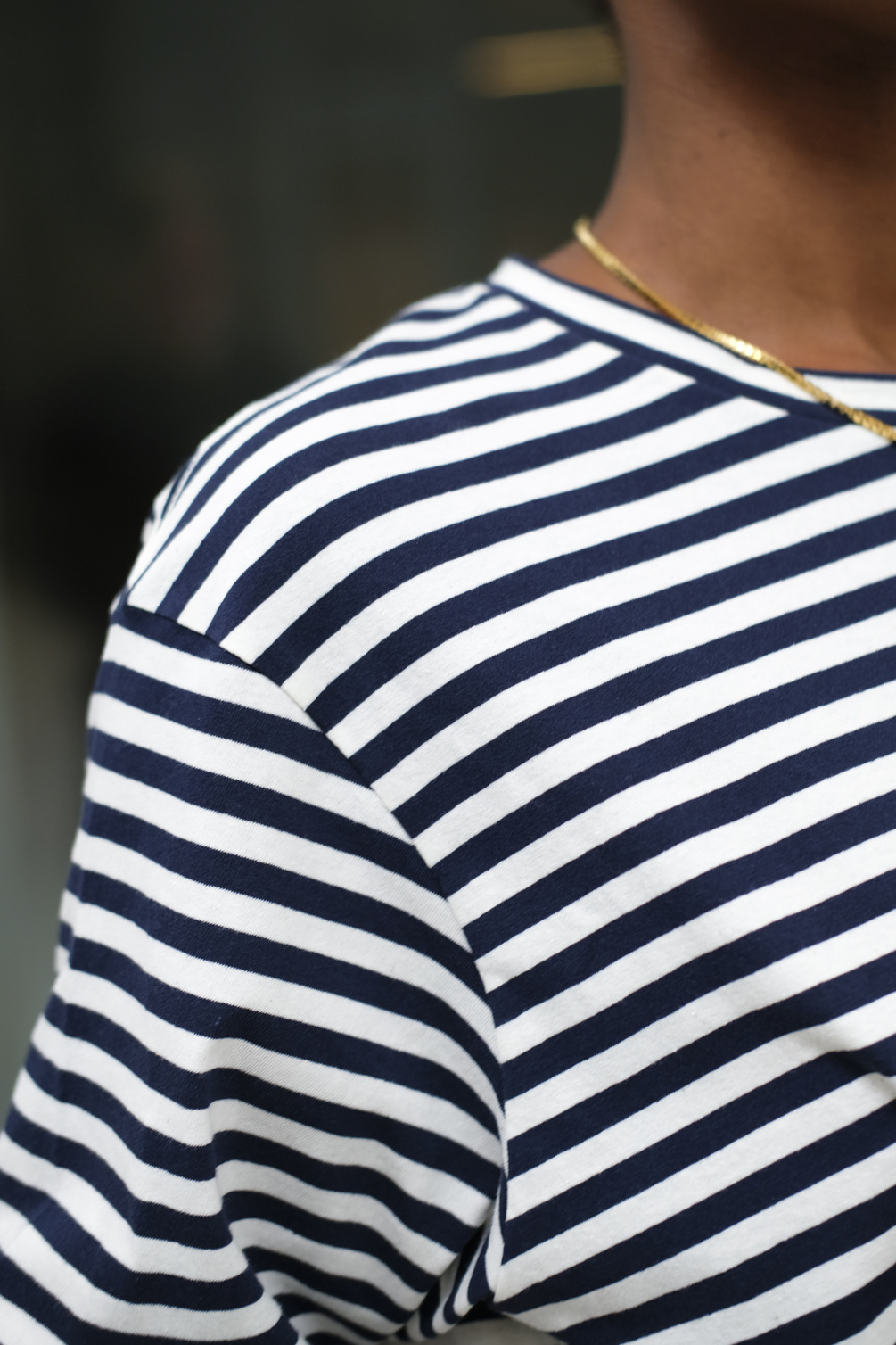 aiayu circular long sleeve striped mix night