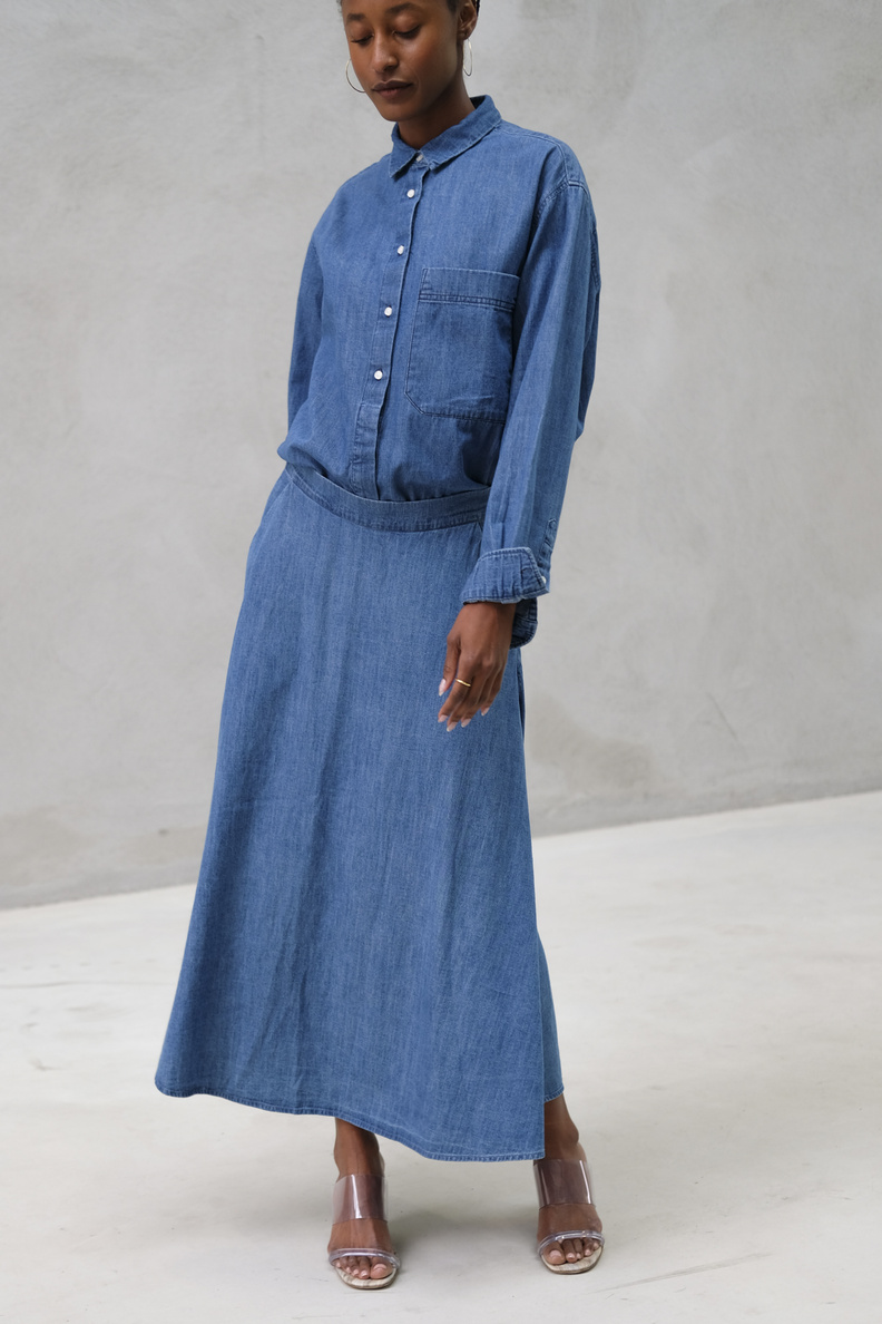 aiayu bea skirt denim iceberg