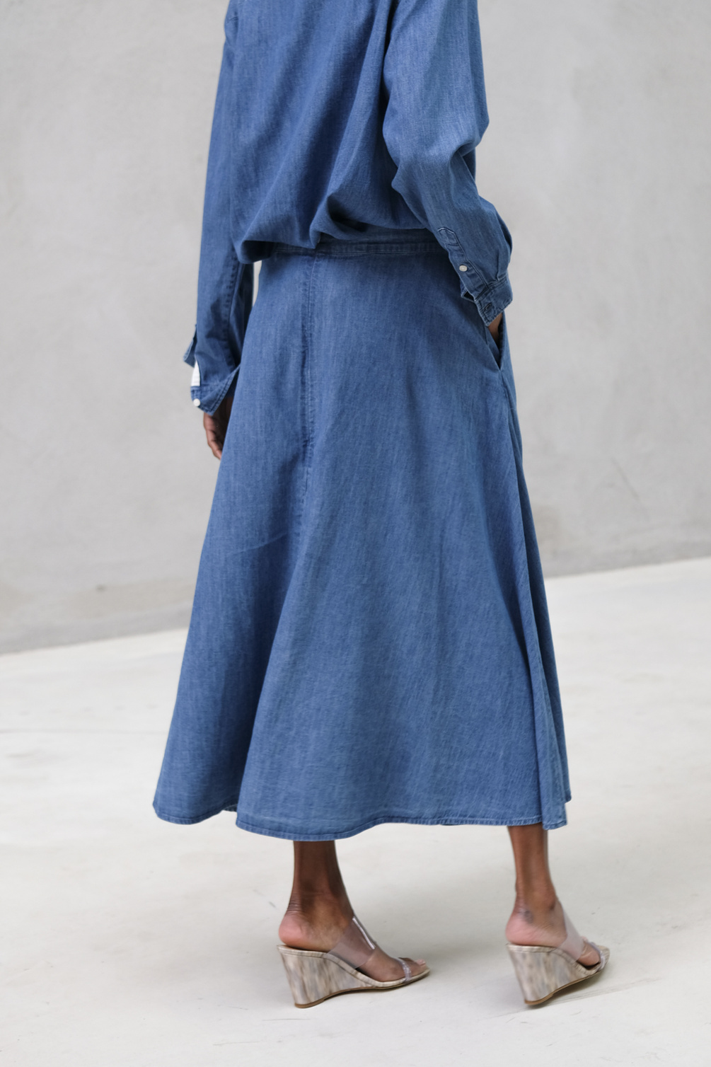 aiayu bea skirt denim iceberg